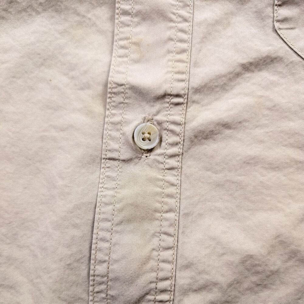 Vintage Filson Tan Safari Shirt Shortsleeve Button Up Size XL Flawed - Picture 3 of 7